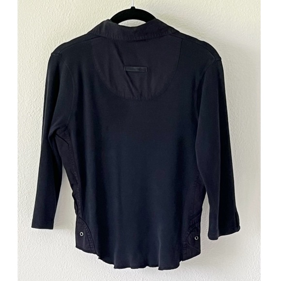 Harley-Davidson Y2K Long Sleeve Polo T-shirt with Red Embroidery Size Medium - Picture 2 of 11